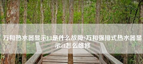 万和热水器显示E1代码是什么意思？如何进行维修？