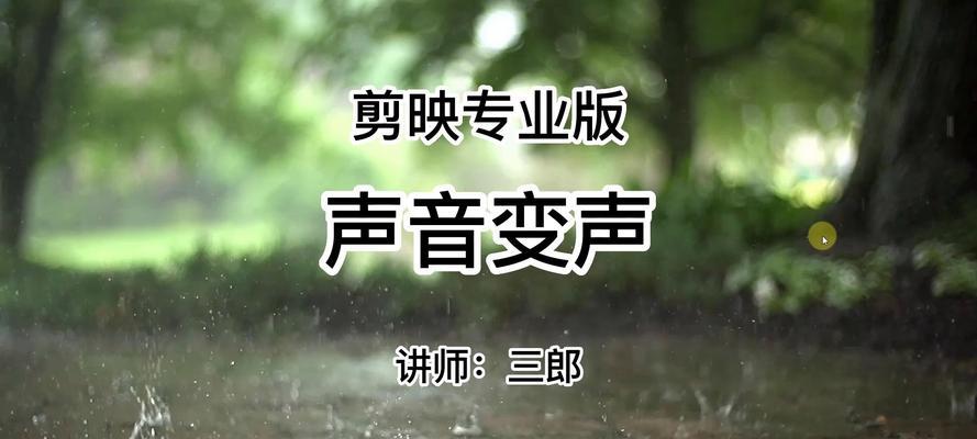 剪映电脑声音变声效果如何设置？